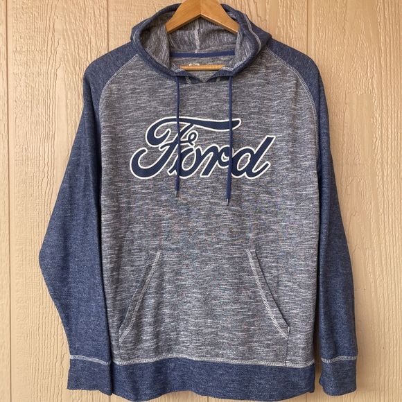 Official Ford Merchandise Hoodie Mens M Gray Blue Hooded Sweatshirt - Picture 1 of 9